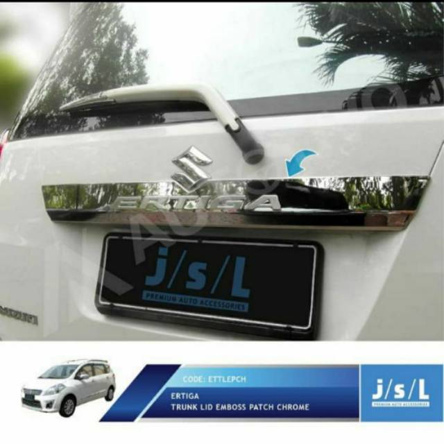 Trunk lid/ list bagasi belakang Ertiga chrome emboss jsl