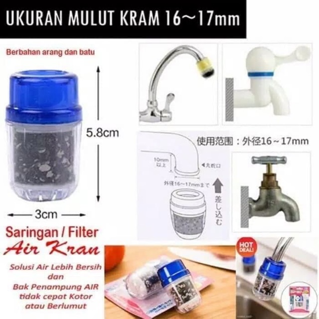 Filter Sambungan Keran Air / Filter Batu Kran Air Kamar Mandi 0645