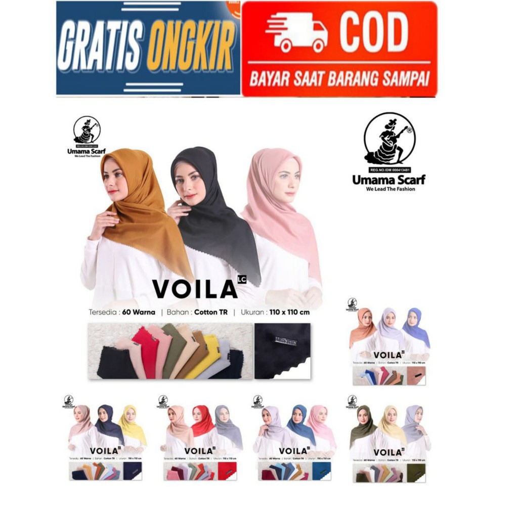 HIJAB JILBAB VOILA UMAMA SEGI EMPAT LASER CUT SIZE 110*110 PART 1