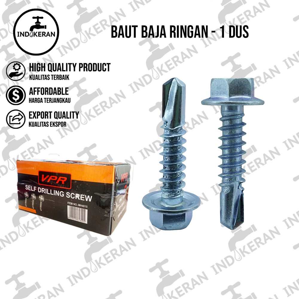 INDOKERAN - Baut Baja Ringan 10 x 16 MM - 1 Dus - High Quality