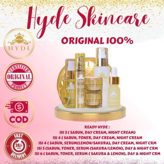 Unik HYDE BEAUTY SKINCARE/ HYDE SKINCARE/ CREAM PENCERAH WAJAH AMAN Diskon