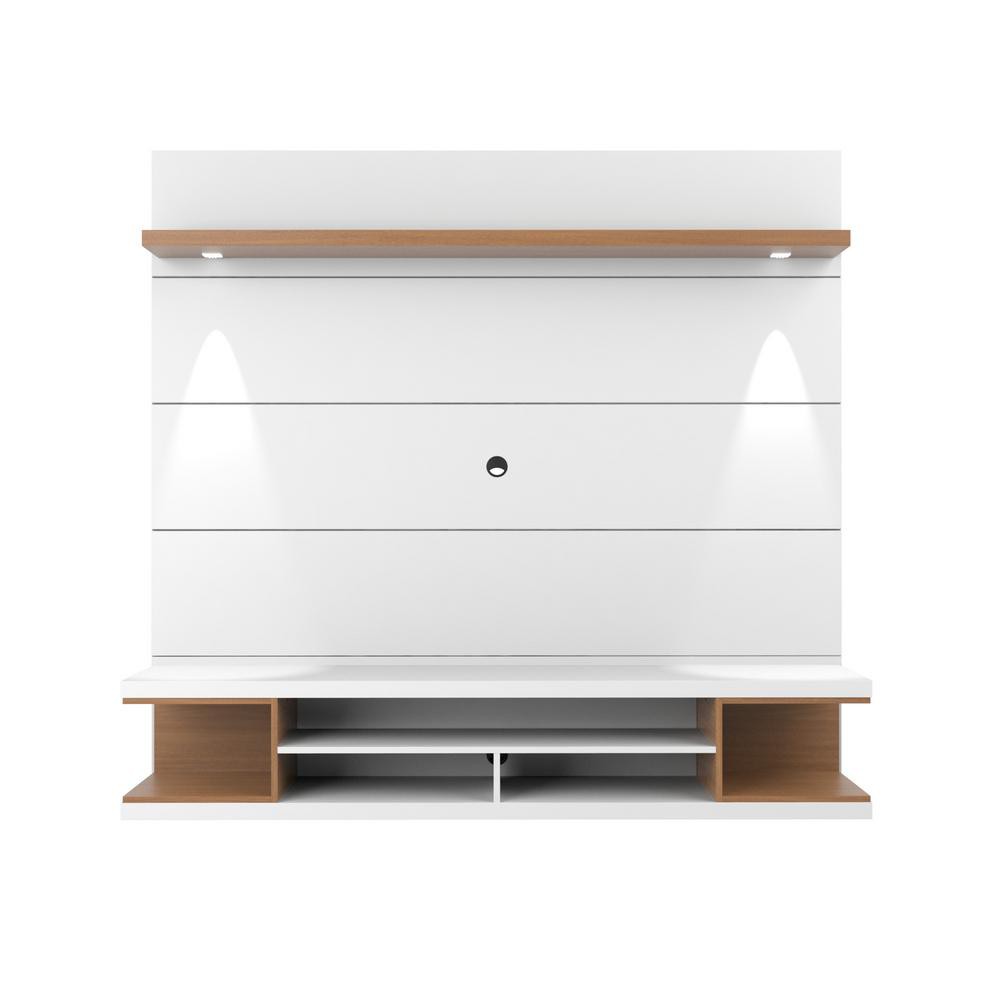 JULIUS | Backdrop / Display TV Minimalis White Gloss - Cabinet Floating