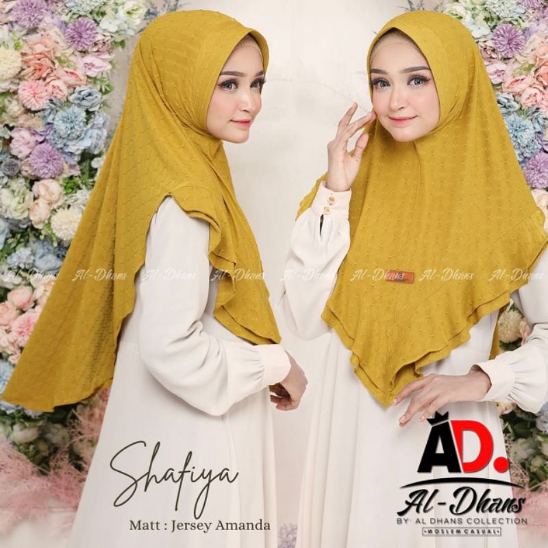 [Ori Aldhans]SHAFIYA••hijab instan jersey amanda••jilbab bergo rampel timbul