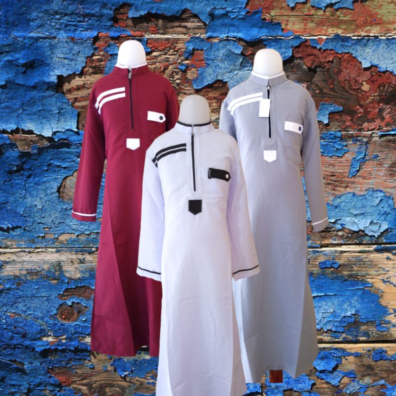 JUBAH ANAK AL-BADAR FREE PECI / GAMIS ANAK LAKI-LAKI 1-14 TAHUN (BEST SELLER)-1