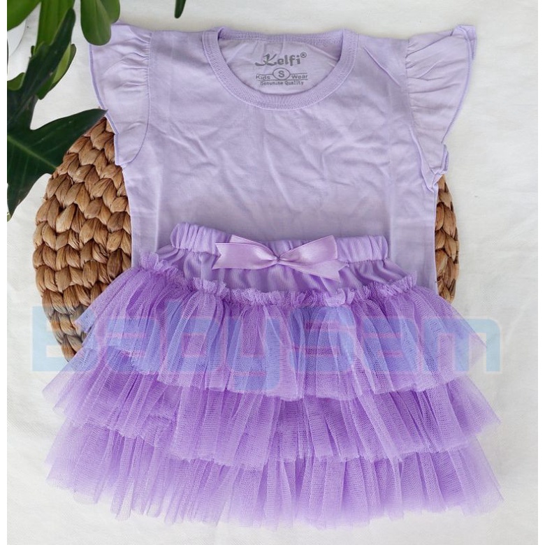 Setelan Tutu dan Kaos Ruffle 2bln-1Tahun