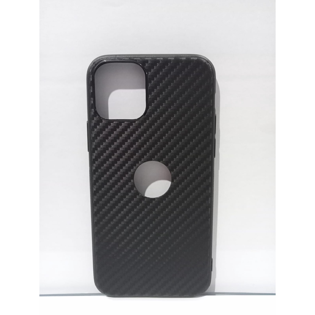 Soft Case iPhone 11 Pro 5.8&quot; Black TPU Slim iPhone 11 Pro Fiber Carbon iPhone 11 Pro