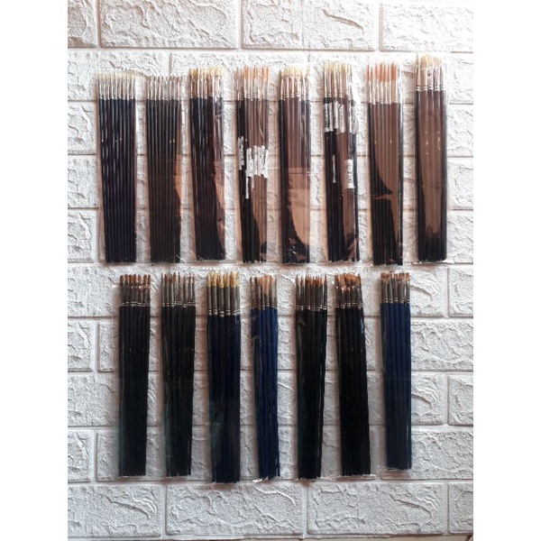 

Phoenix Kuas Lukis Premium Brush Round Flat Paket Bundling isi 10pcs