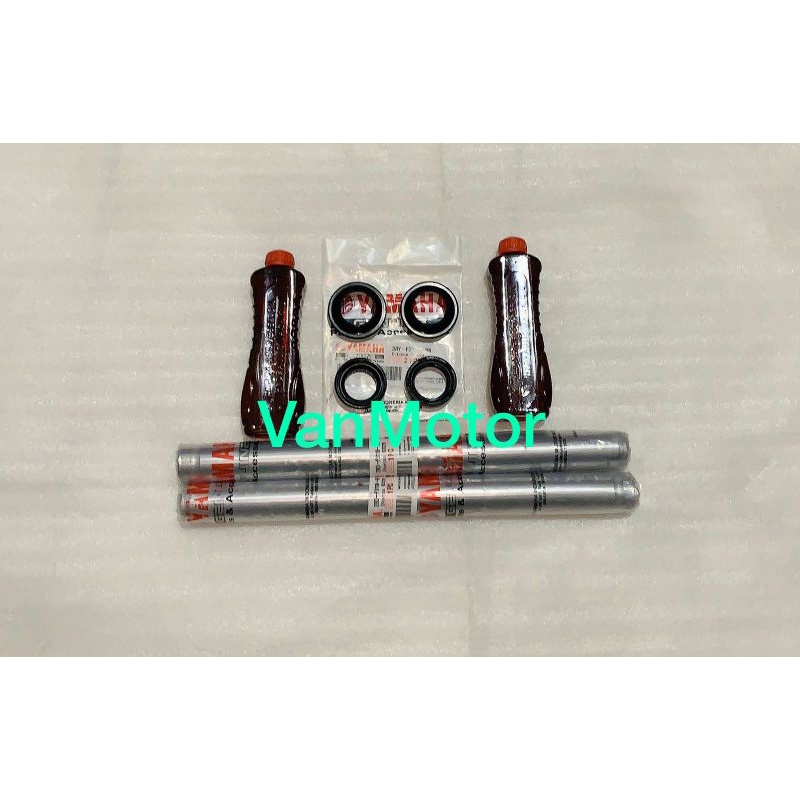 PAKET AS SHOCK SOK DEPAN MIO NEW MIO SMILE MIO SOUL FINO KARBU 28D KLIP YAMAHA 1set 2pc as shock klip 2pc seal shock 2pc oil shock 2pc seal abu