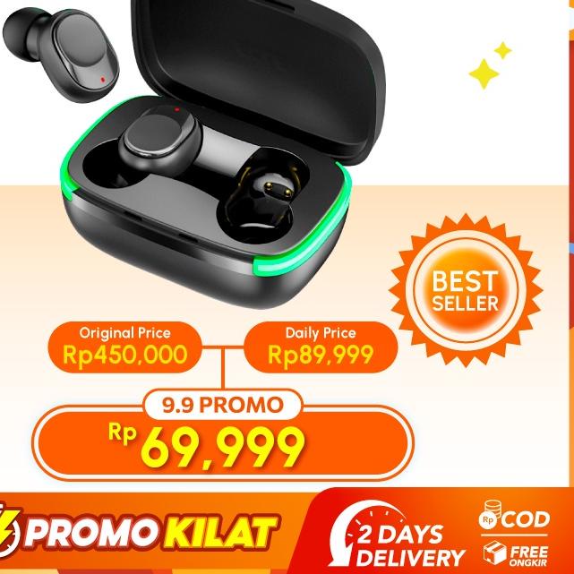 (NEW) ECLE Y60 TWS Earphone Sport Waterproof Headset Bluetooth 5.0 Touch Control HiFi Stereo Portabl