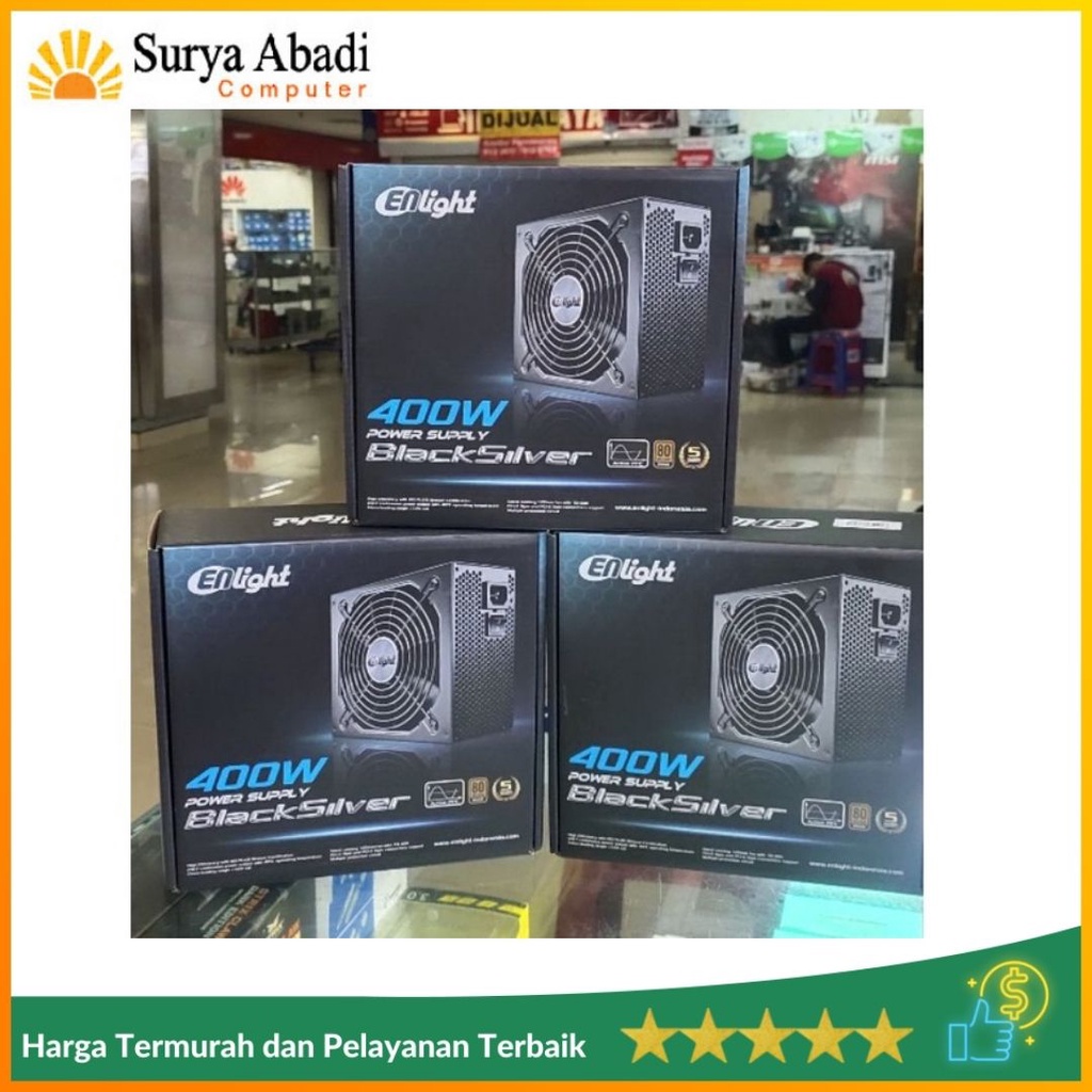 POWER SUPPLY ENLIGHT 400W BLACK SILVER 80+ BRONZE/PSU ENLIGHT/PSU 400WATT