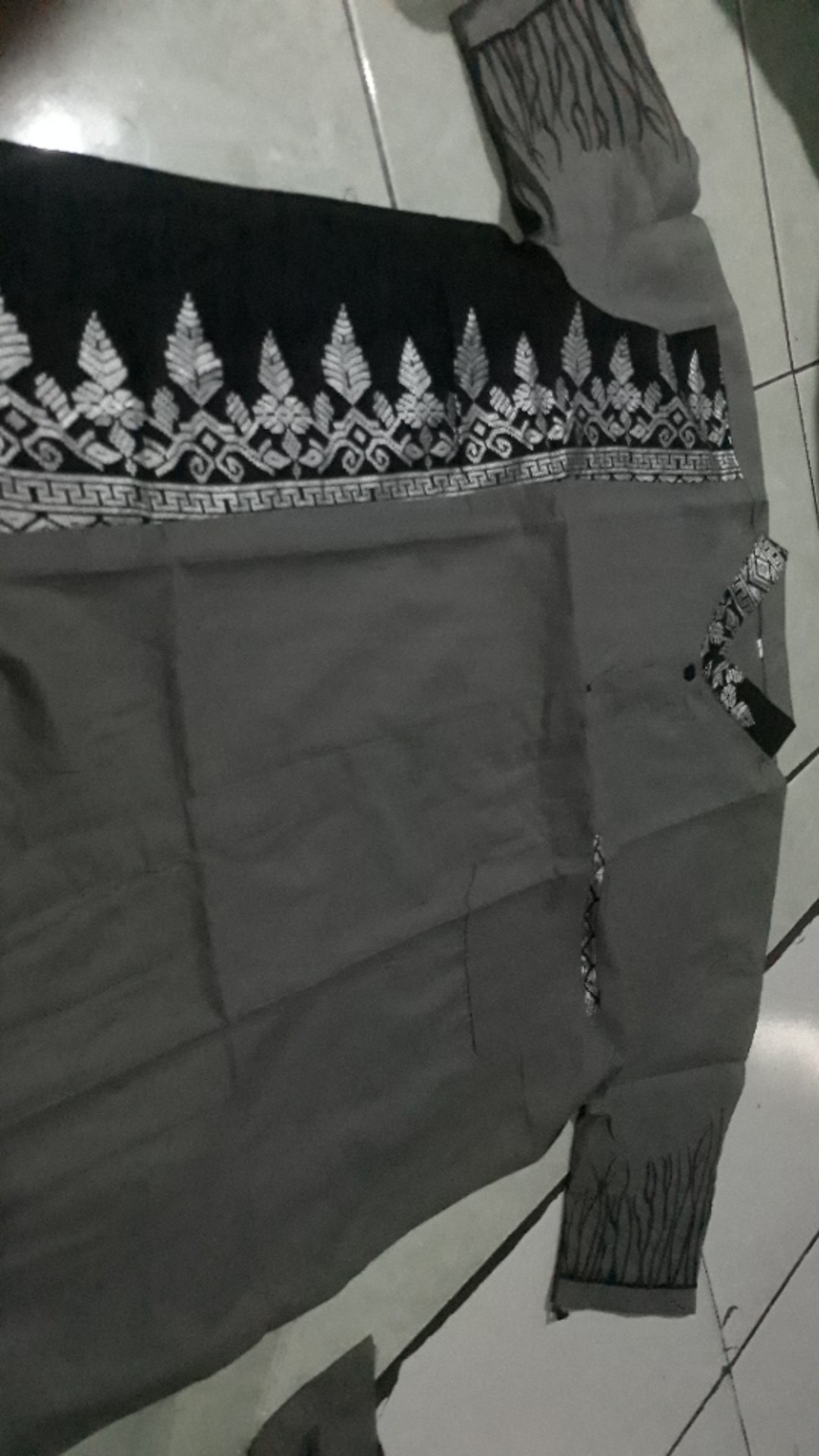 Kemeja Batik Pria Hem Batik Pria Kombinasi Bordir / Baju Batik Pria Murah Prada Kombibasi