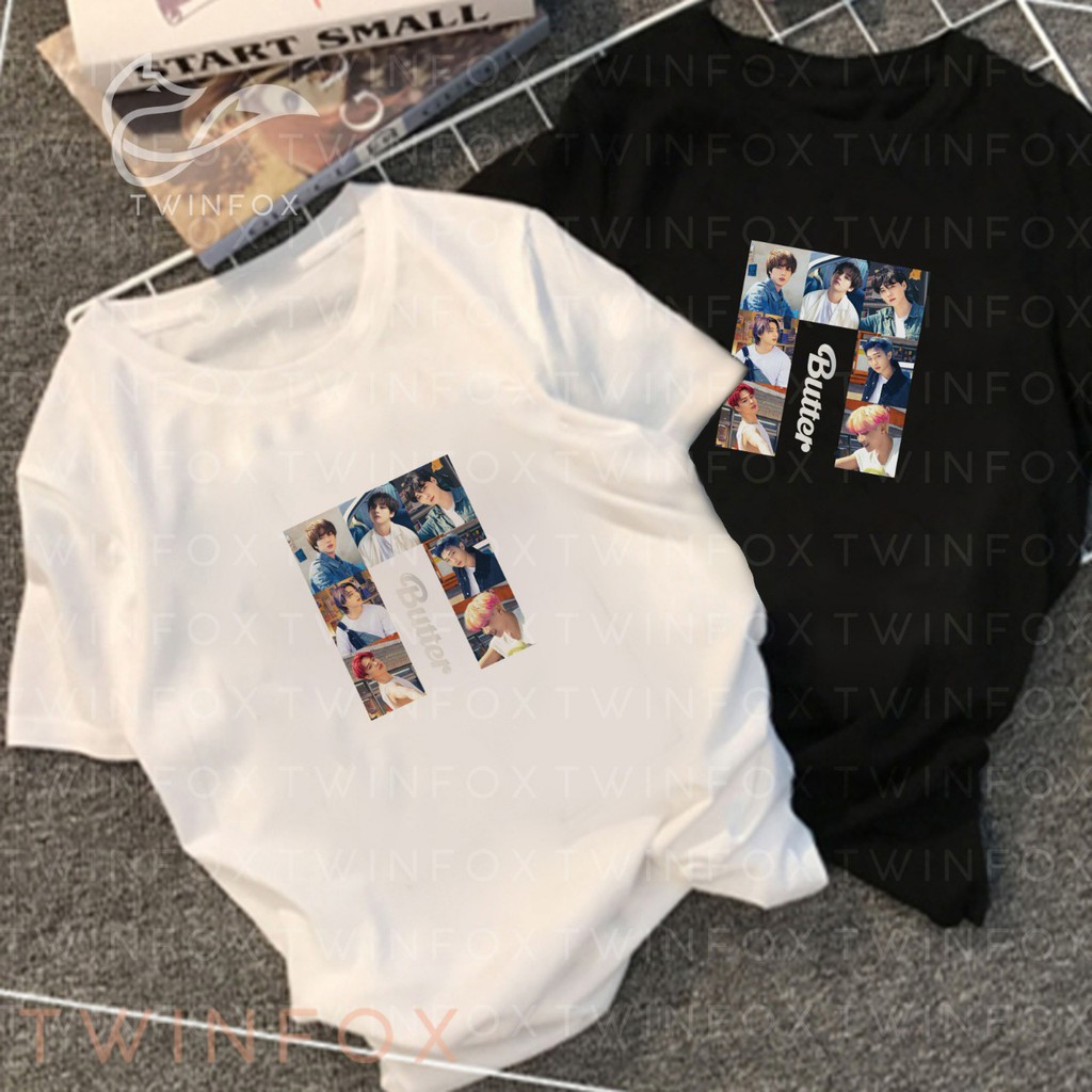Kaos Kpop Unisex OT7 Butter Photo White Ver