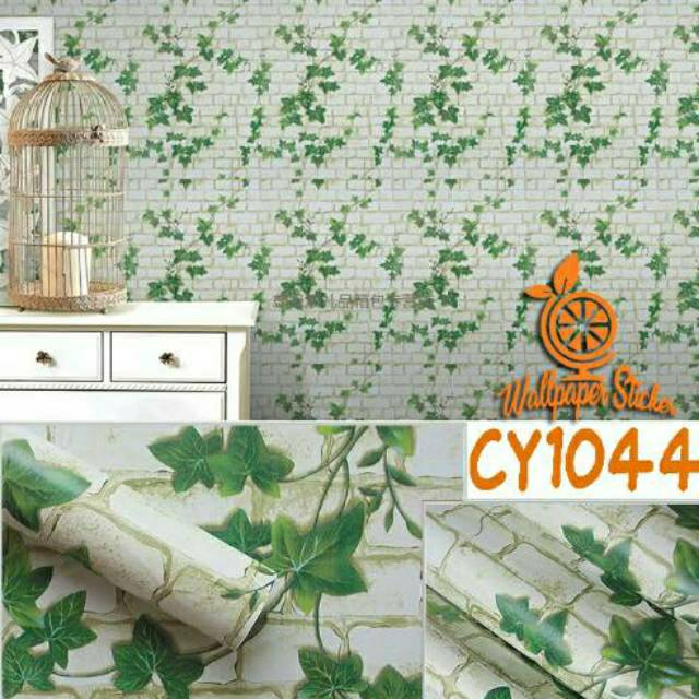  BATA  DAUN  RAMBAT Wallpaper  dinding Sticker Motif  hijau 