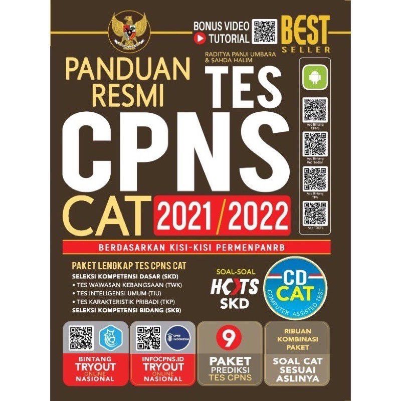 Buku Panduan Resmi Tes CPNS CAT 2021/2022 + FREE CD CAT