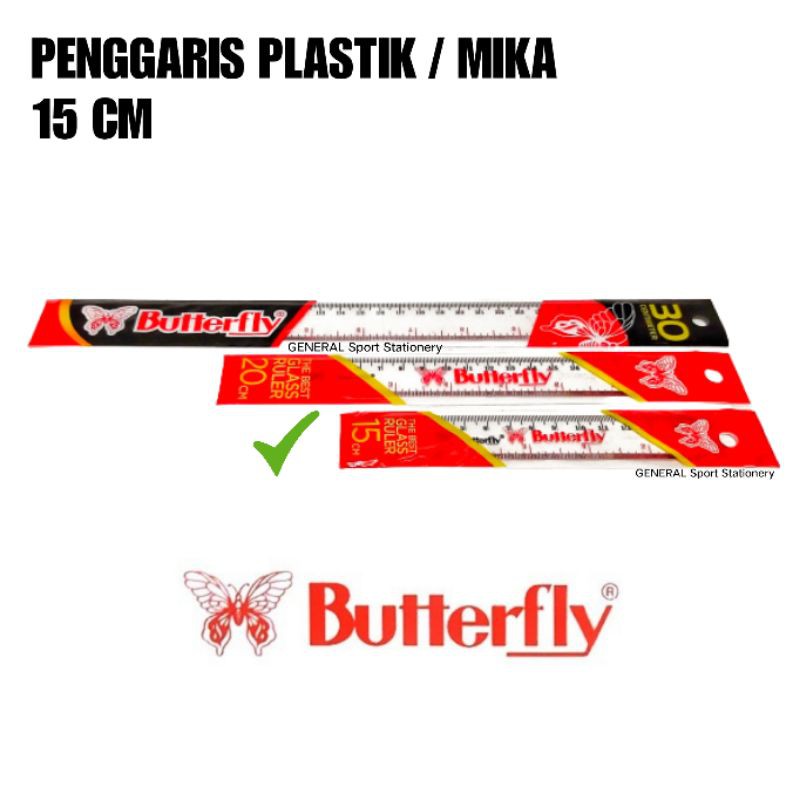 

Penggaris Plastik 15 cm Butterfly