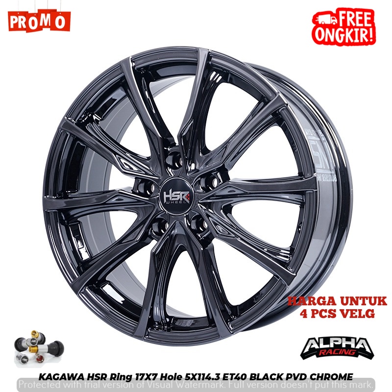 Pelek- Velg Mobil Ring17 HSR Wheel Untuk Terios, Xpander, Innova, Brv, Camry Dll