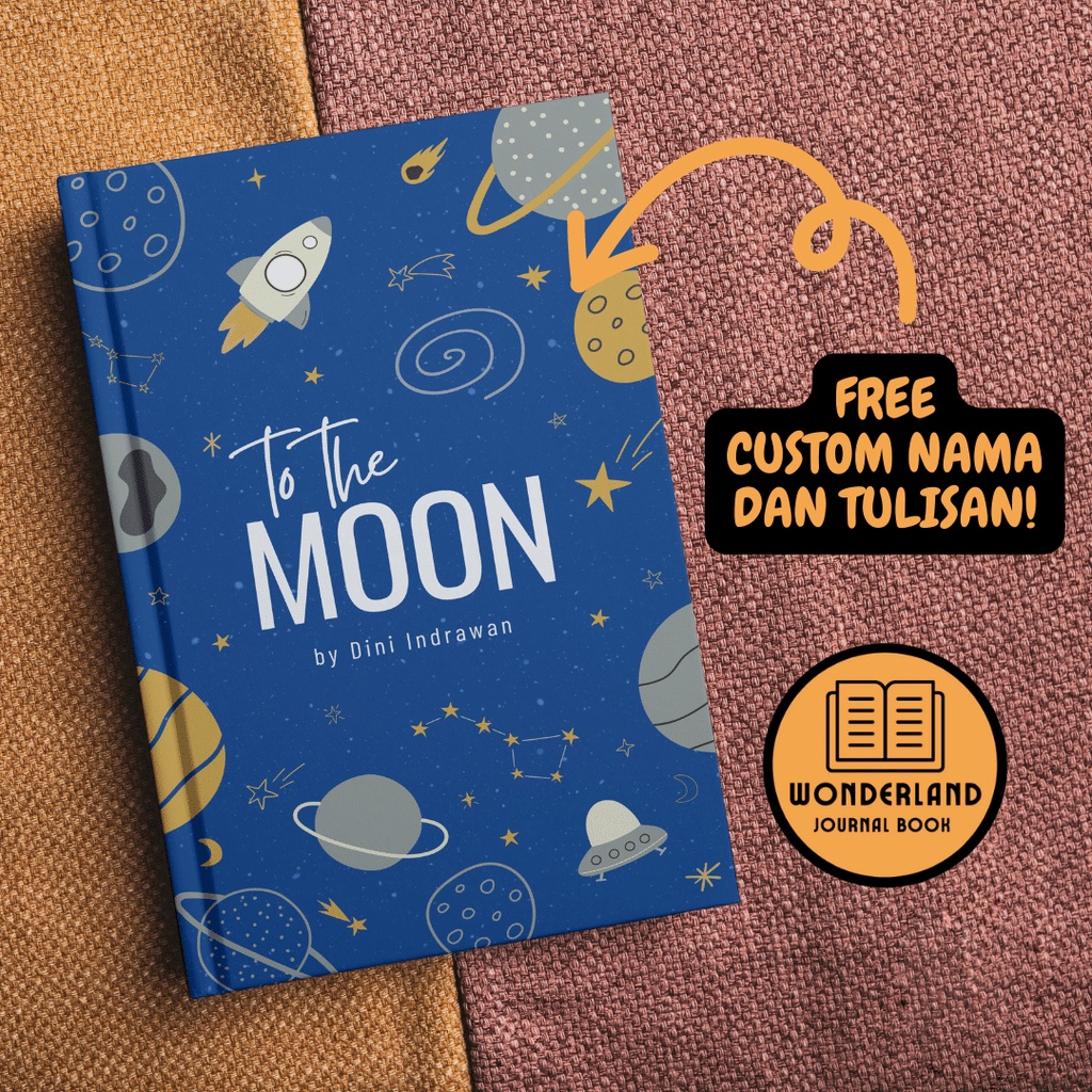 

Buku Tulis Jurnal Notebook Notes Aesthetic Garis Dotted Polos A5 Hardcover Custom Wonderland Journal 22