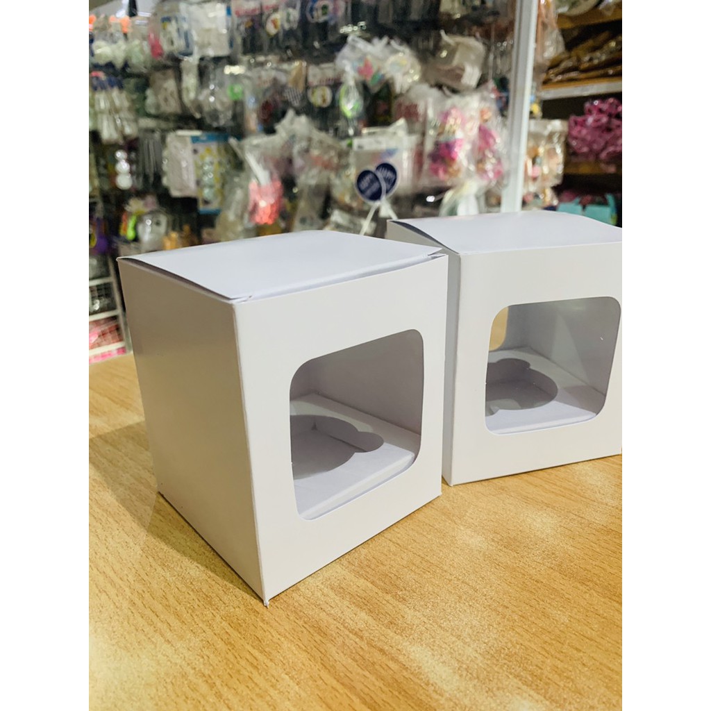 

Dus cupcake isi 1 putih 10 pc pack / packaging box muffin cupcake box cc