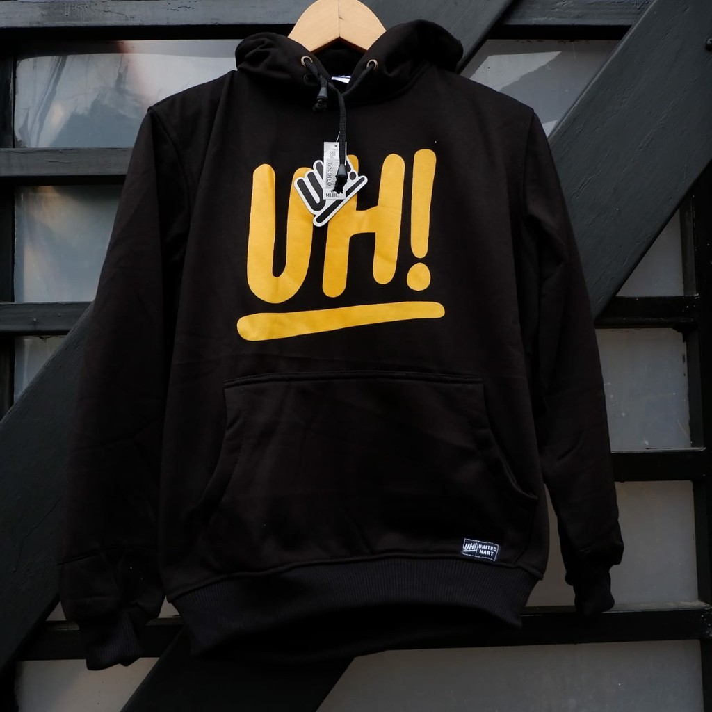 [BAYAR DI TEMPAT COD]jaket hoodie distro united hart UH hitam pria wanita