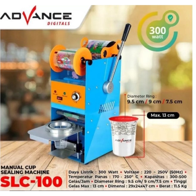 Mesin Penyegel Gelas Plastik ADVANCE SLC-100 / Segel Gelas / Cup Sealer / Mesin Pres Gelas Plastik