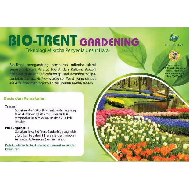 Pupuk Organik Hayati Cair Biotrent Gardening Tanaman Bunga Taman