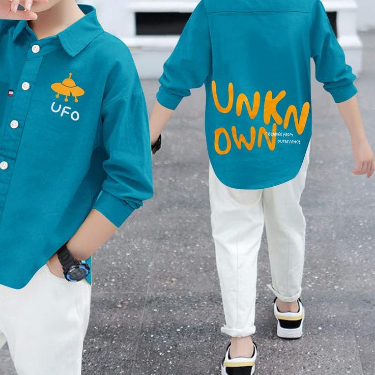 ✤ kemeja UFO anak laki laki/atasan anak laki laki/baju anak laki laki/hem kids UFO/kemeja import ana