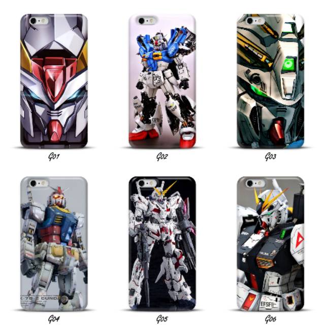 Premiun Hard case Gundam untuk Iphone/Samsung/Xiaomi/Vivo
