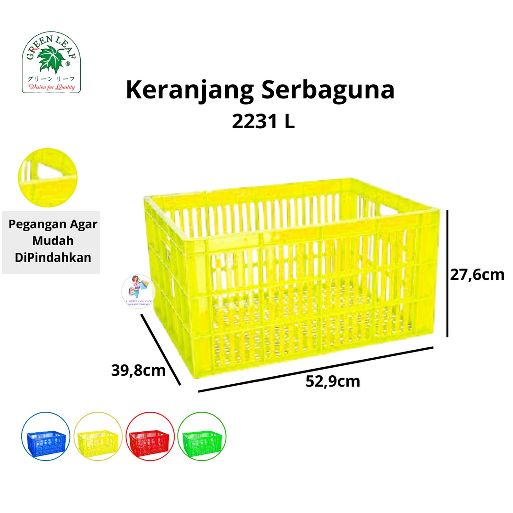 Container Keranjang Industri 2231 L Green Leaf