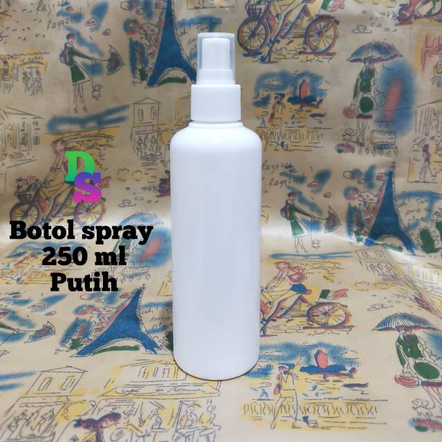 Botol spray 250 ml putih/botol pet tutup spray 250 ml