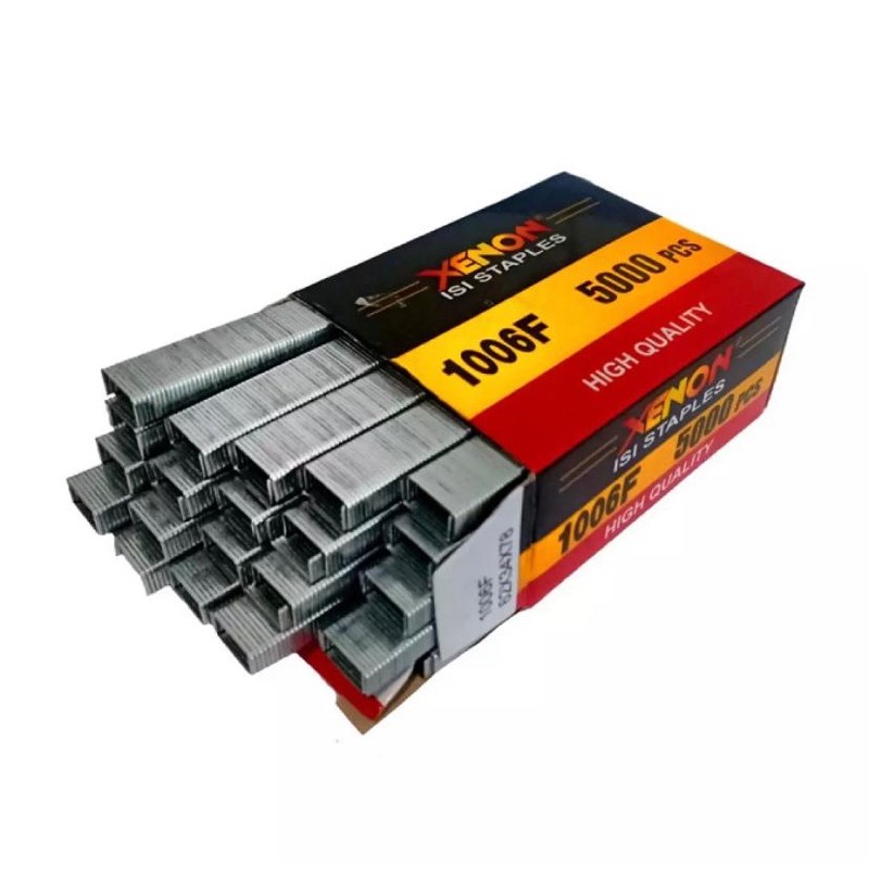 Refill Isi Staple Gun XENON 1006F 5000pcs / Alat Staples Tembak Heckter Hekter model U 6mm