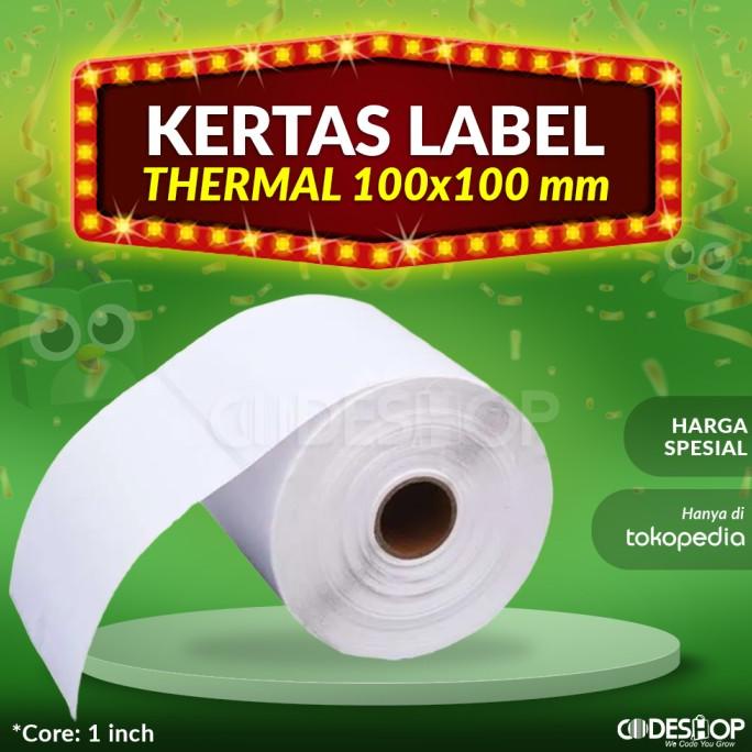 

Label Printer Barcode Ukuran 100 x 100 mm Isi 500 Stiker Thermal