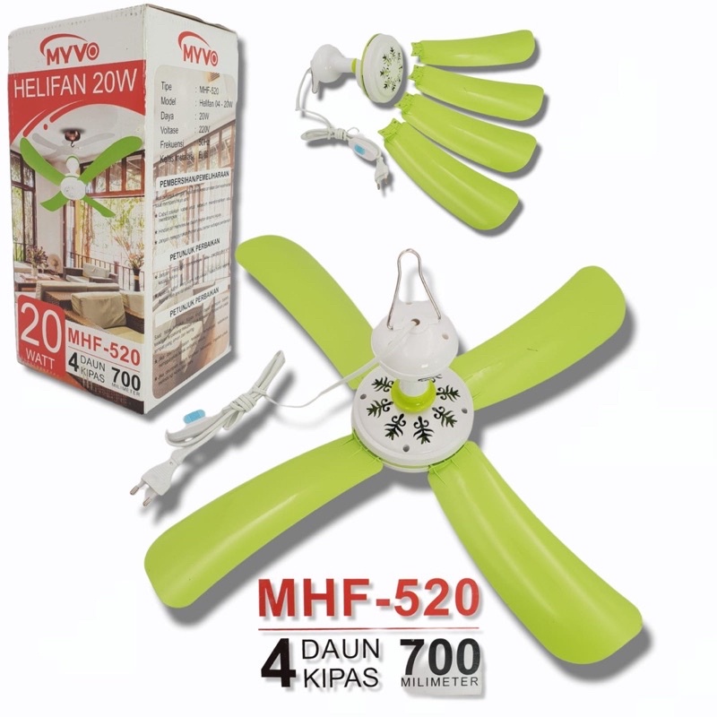 Kipas Angin Gantung 20 Watt MYVO MHF - 520 4 Baling