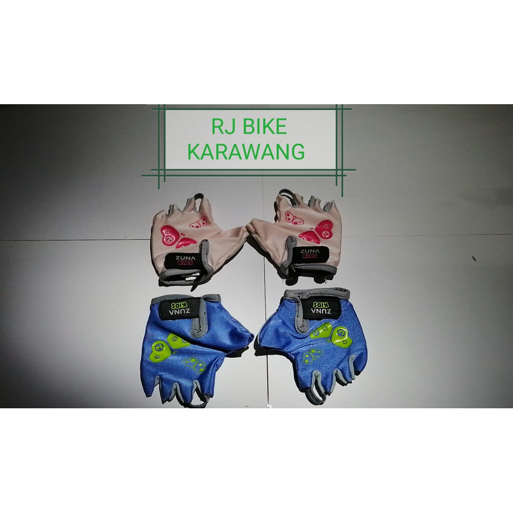 KIDS BUTTERFLY SIMPLE CYCLING GLOVES HALF ATAU SARUNG TANGAN FINGER