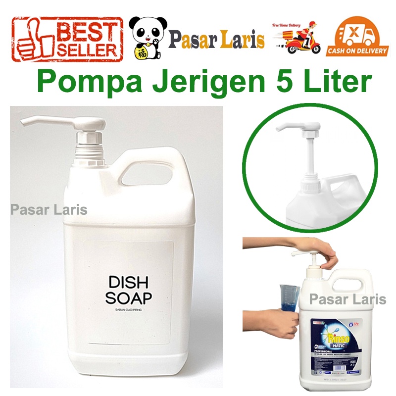 Pompa Jerigen 5 Liter Pompa Dirigen 5L Jerry Can Pump Refill Sabun Cuci Minyak Goreng Hand Sanitizer