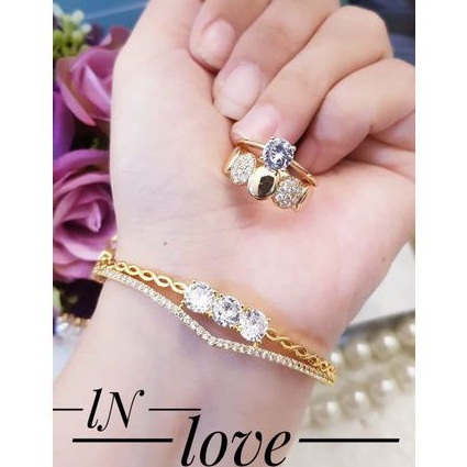 Xuping set gelang dan cincin yiwie837474