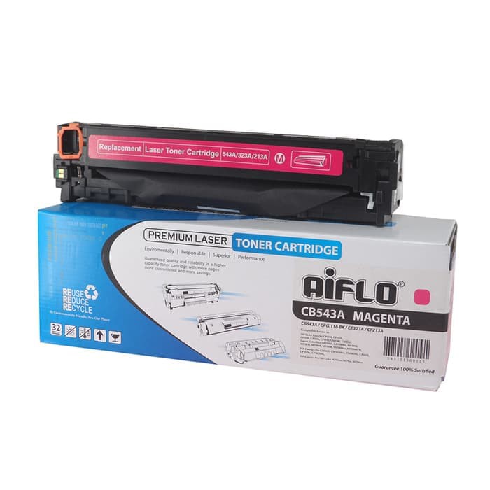 Aiflo Compatible Toner HP CB543A CRG116BK CE323A CF213A Magenta