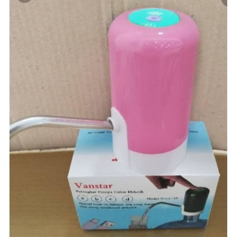 Pompa Galon Warna Elektrik Electric VANSTAR VAN STAR V-28 V28 V 28 otomatis Rechargeable