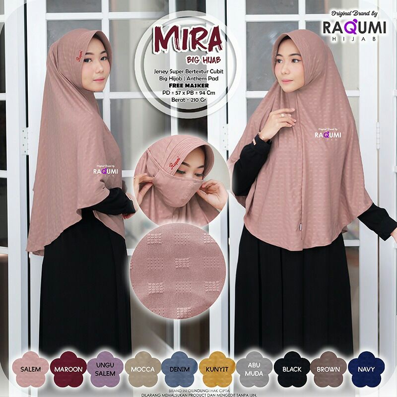 Hijab Instant Terbaru Mira Big by Raqumi / Style Hijab 2022 / Model  Hijab Terbaru 2022