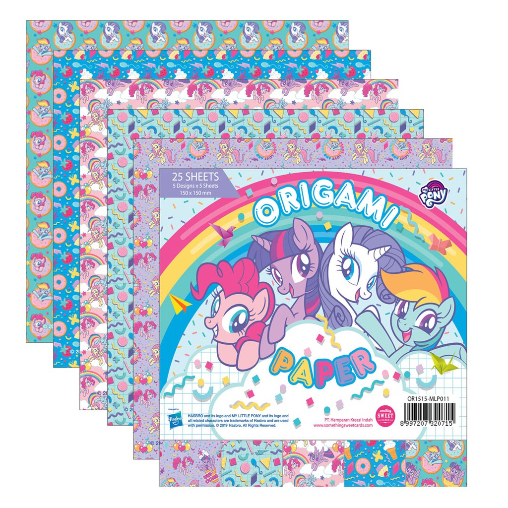 

Something Sweet Cards - Origami Paper - Kertas Lipat - My Little Pony - OR1515-MLP011