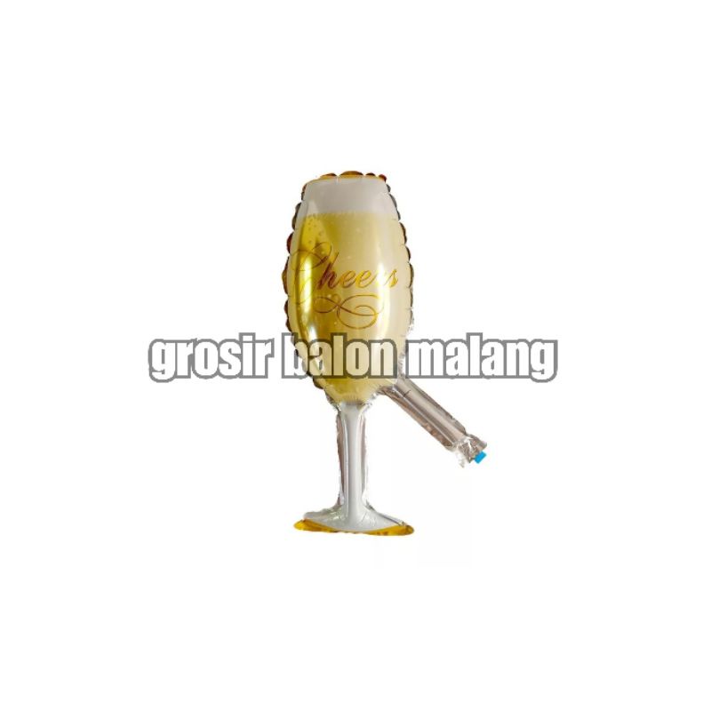 balon botol gelas cheers wine mini kecil