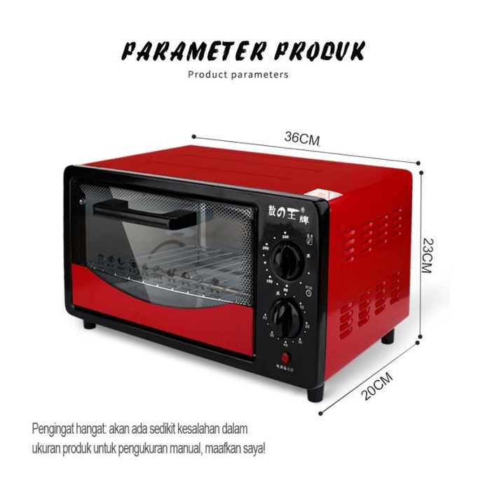 Harcoo Oven Microwave Button Oven Listrik 12L Pemanggang Kue Low Watt