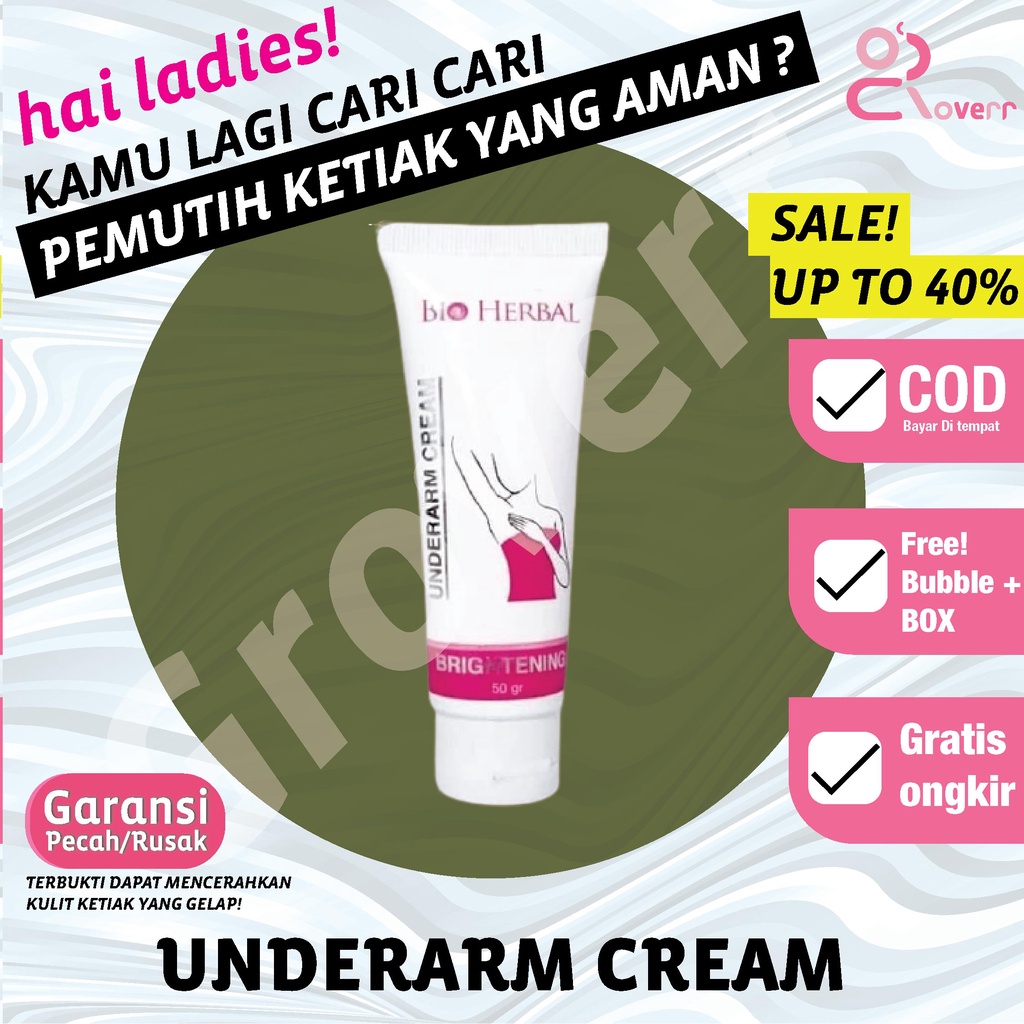 Deodorant Cream Crim Kream Krim Perawatan Pemutih Ketiak Selangkangan Lipatan Tubuh Bio Herbal Underarm Brightening Bpom BUH