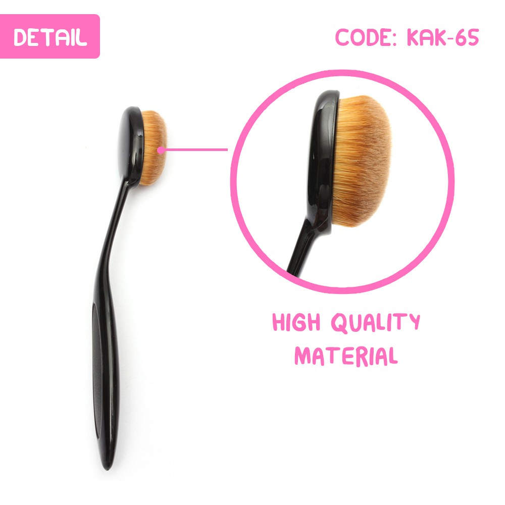 Kuas Make Up Oval Blending Brush Foundation Face Brush Make Up Brush - KAK-65