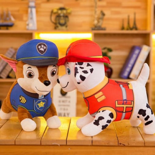 Boneka Dogie Patroli Bahan Plush Tinggi 30cm