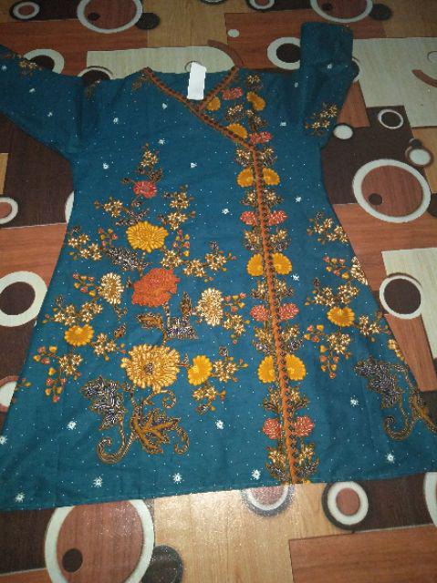 Aserehe Zigzag Tunik Jumbo Batik Mataraman Sogan Camaline Seragam Kantor Kerja Xxl Ld 132