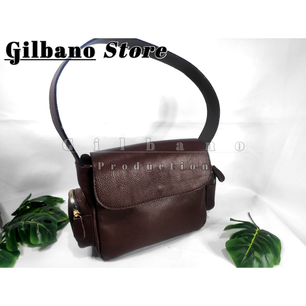 (SIZE L)  Tas Kulit wanita Papirut Asli Kulit Sapi Asli Garut