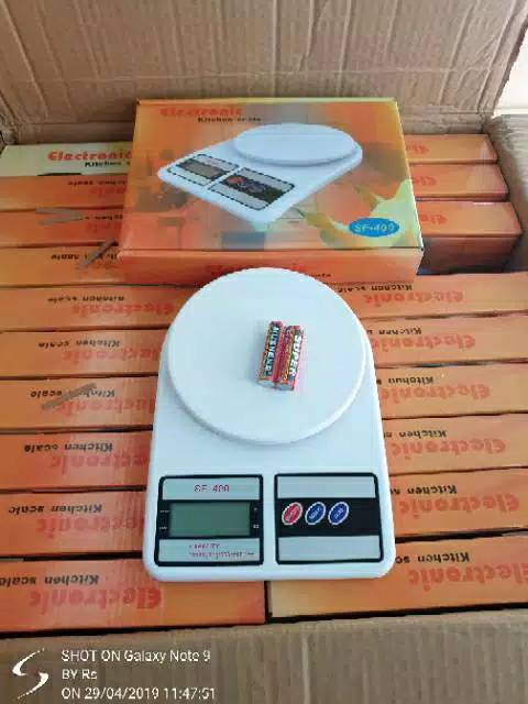 Timbangan Dapur Kue Digital SF400 10kg Kitchen Scale Weight free Baterai