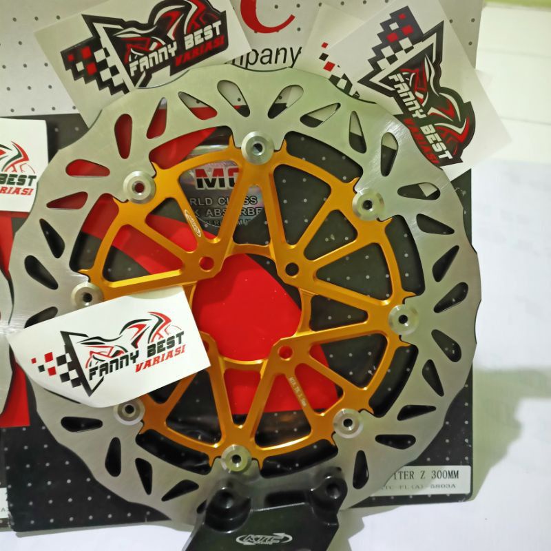 disc brake - piringan cakram depan KTC model MOTO 1 jupiter z - F1Zr -RX-King -Jupiter MX old 300mm-Gold/ by KTC