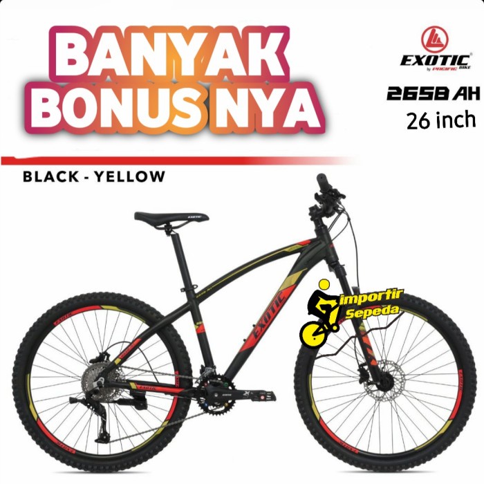 EXOTIC 2658 AH 26 INCH SEPEDA GUNUNG ALLOY HYDRAULIC - Grey Green, 26 INCH