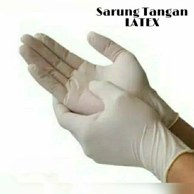 Sarung tangan karet latex (sarung tangan medis )